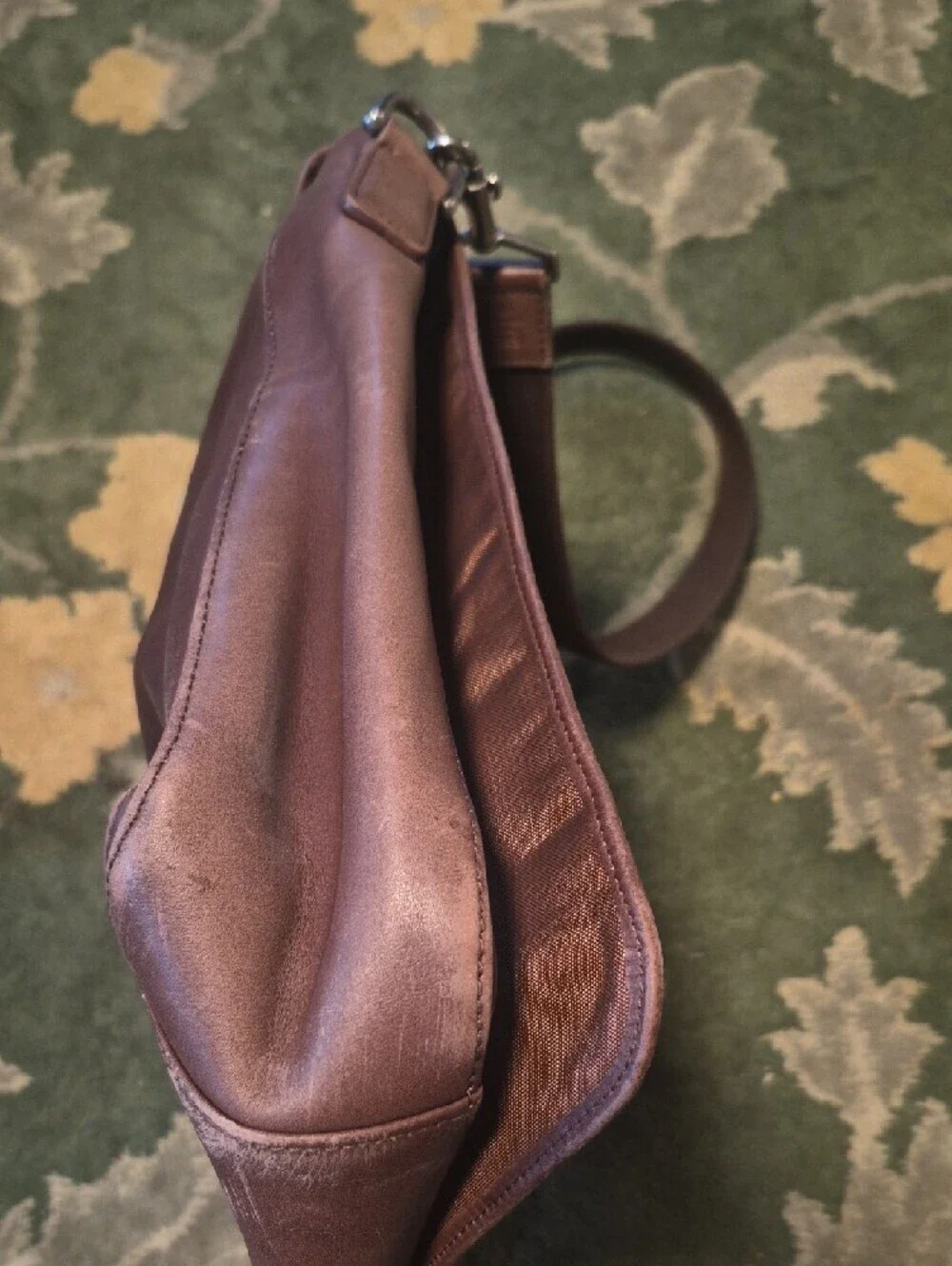 Coach Brown Leather Messenger Bag with Adjustable Strap